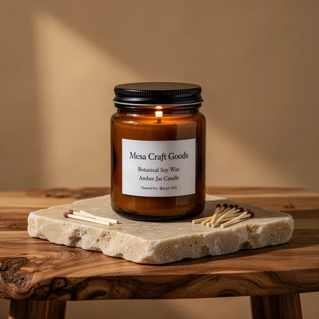 Mesa Craft Goods Botanical Soy Wax Amber Jar Candle