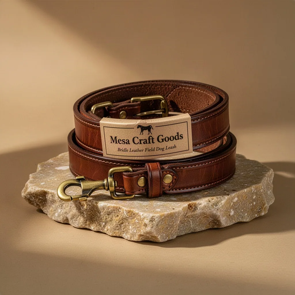Mesa Craft Goods Bridle Leather Field Dog Leash